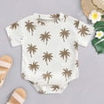thumbnail image 2 of mgoYE Baby Boy Girl Beach Outfit Onesie Short Sleeve Tshirt Romper Bodysuit Infant Summer Clothes(White,3-6 Months), 2 of 6