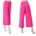 thumbnail image 5 of Lmnyox Women's Wide Leg Yoga Capris Casual Elastic Waist Cropped Pants Summer Lightweight Pants, 5 of 5