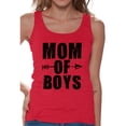 thumbnail image 1 of Awkward Styles Women's Mom of Boys Motherhood Mother's Day Graphic Tank Tops Black Arrow, 1 of 4