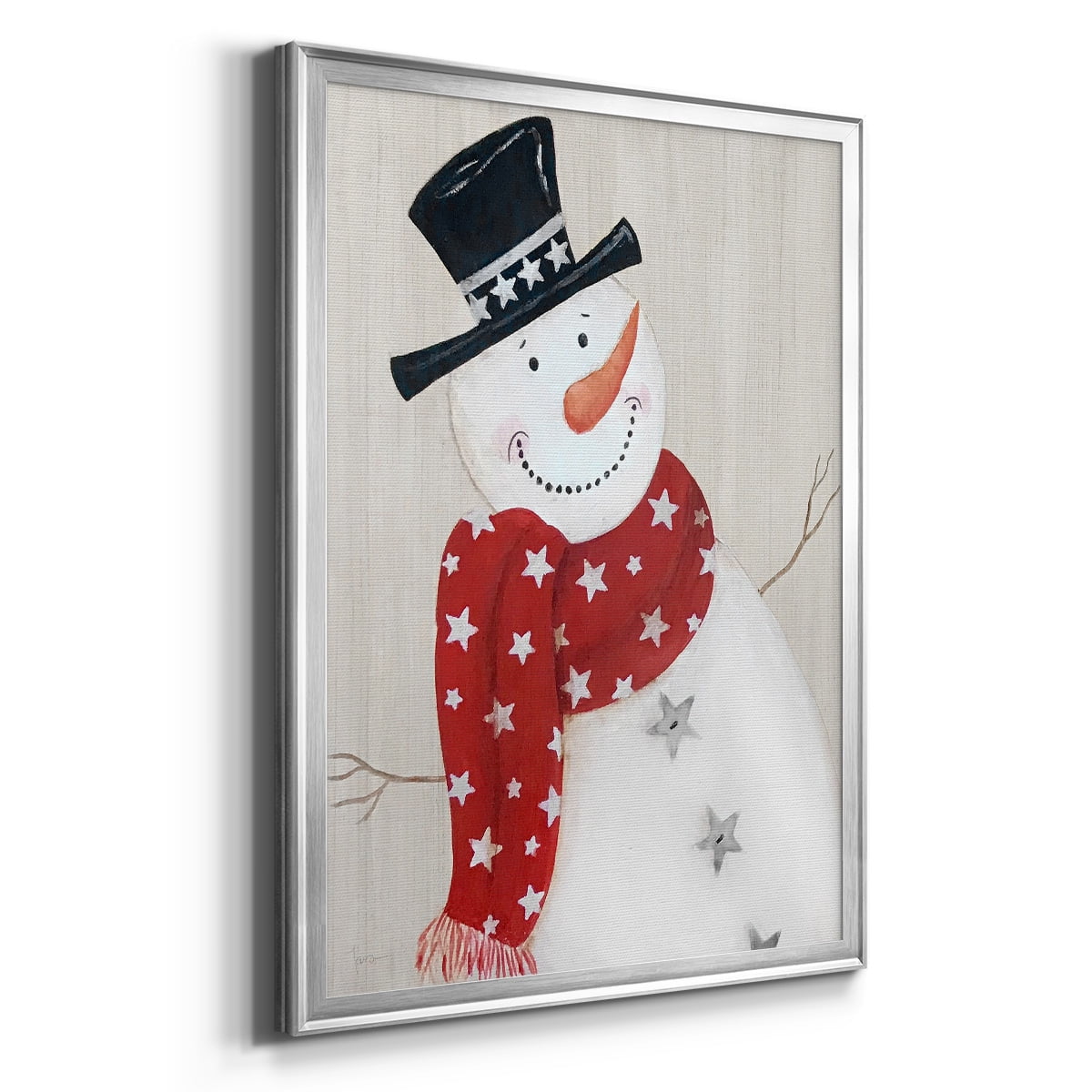 Festive Snowman I Premium Classic Framed Print - Ready to Hang