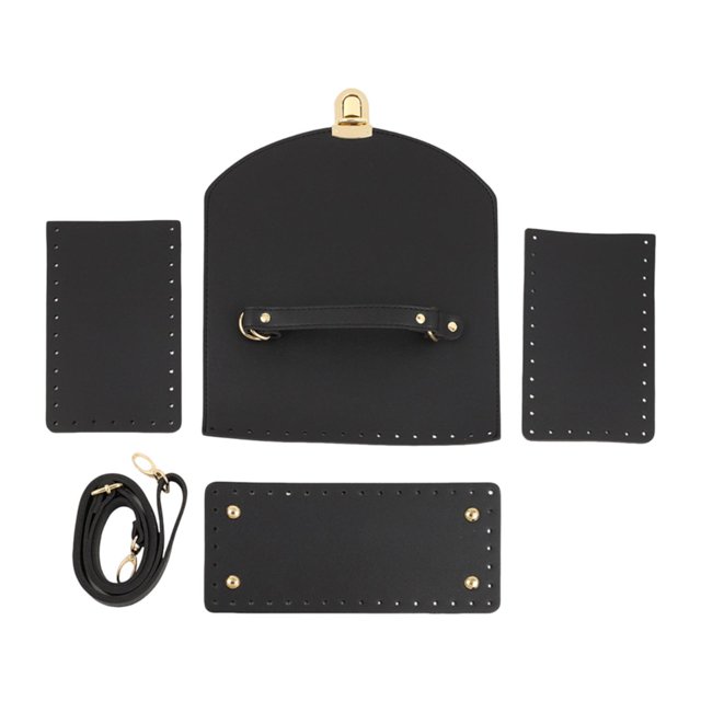 Bases para bolsos de crochet, manualidades, bricolaje, tejido, accesorios para bolsos, confección de carteras, para mujer Negro