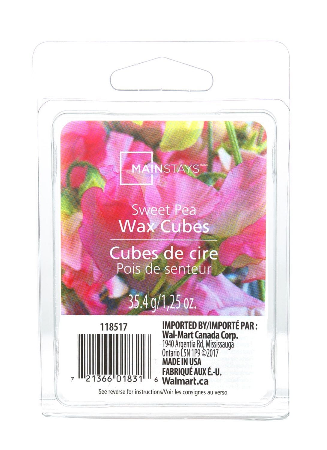 Mainstays Sweet Pea Wax Cubes