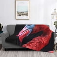 thumbnail image 2 of Fotbe Closeup Red Flamingo Portrait Manta de Franela con Estampado, Manta Ultrasuave para Cama, Sofá, Auto, Hipoalergénica y Antibolitas-50"x40", 2 of 6