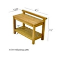 thumbnail image 3 of Grade-A Teak Wood Hamburg Shower Seat 24" Outdoor Patio Stool Bench, 3 of 3
