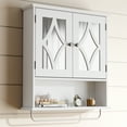 thumbnail image 1 of RoyalCraft White Wall Mounted Medicine Cabinet with Mirror, Adjustable Shelves & Towel Bar Storage for Bathroom, 1 of 8