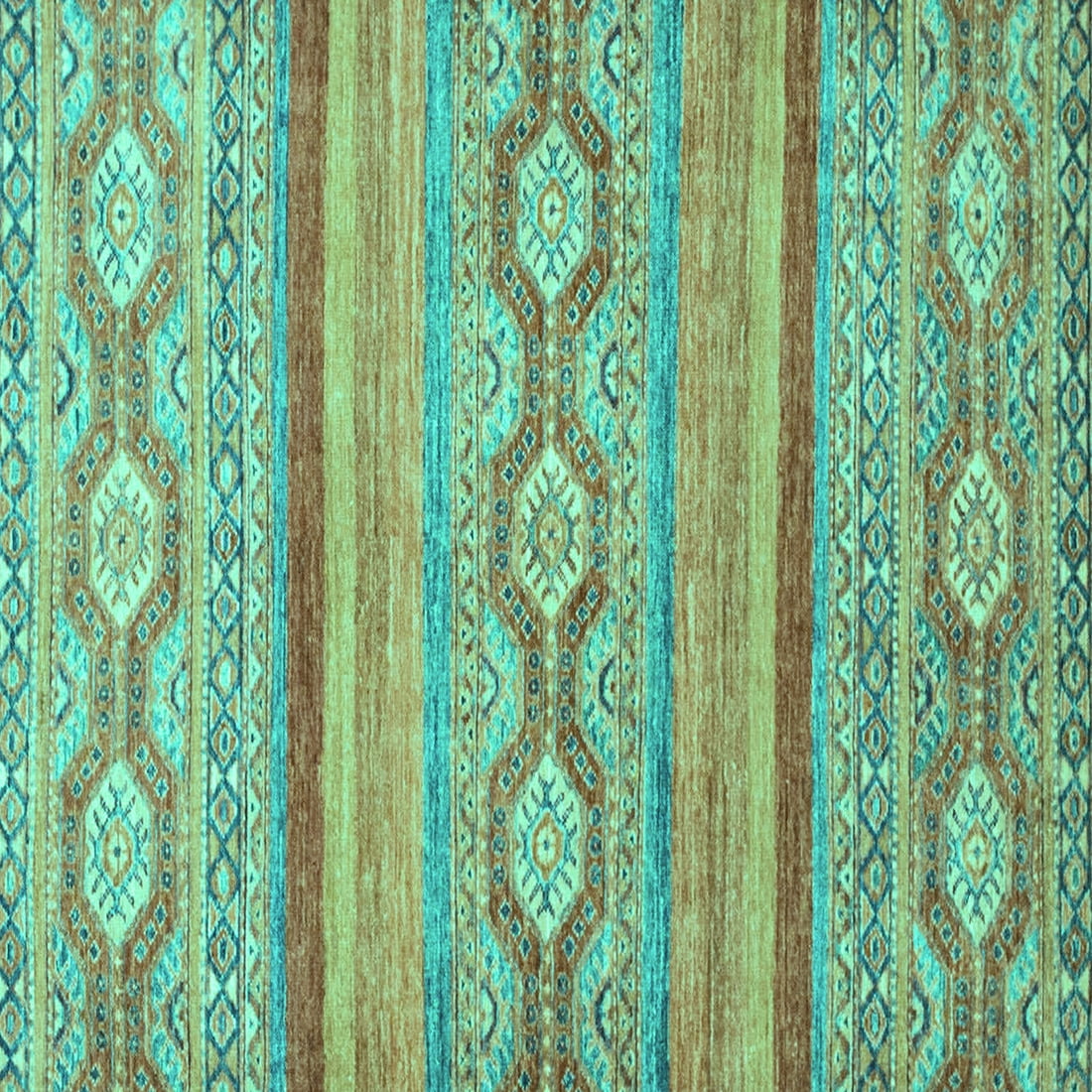 Ahgly Company Indoor Square Southwestern Turquoise Blue Country Area ...