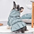 thumbnail image 5 of Baywell Dog Pet Warm Dress Hoodie Floral Bubble Skirt Girl Dog Cats Winter Down Coat Outfit for Small Medium Dog/Cat Blue 4.4-16.53lbs, 5 of 11