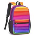 thumbnail image 5 of 17 Inch Lightweight Backpack,PVC Waterproof Oxford Fabric, Ergonomically Designed, with Large Capacity, Vibrant Rainbow Print, 5 of 5