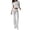 Light Gray, variant on Two Piece Sets for Women Short Sleeve Tops Lounge Set Drawstring Wide Leg Pants Matching Gym Sweatsuit Yoga Sets Navy XS