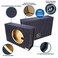 thumbnail image 4 of Bbox Single Vented 12 Inch Subwoofer Enclosure - Pro Audio Tuned Single Vented Car Subwoofer Boxes & Enclosures - Premium Subwoofer Box Improves Audio Quality, Sound & Bass - Nickel Finish Terminals, 4 of 5