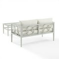 thumbnail image 6 of Crosley Fruniture Ashford 2Pc Outdoor Metal Conversation Set Creme/Gray - Loveseat & Coffee Table, 6 of 15