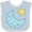 Blue and White, variant on Inktastic Moon and Star Boys or Girls Baby Bib