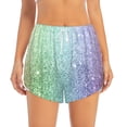 thumbnail image 2 of Goofa Beautiful Glitter Printed Women 2 in 1 Running Shorts,Quick Dry Athletic Workout Shorts,High Waisted Athletic Shorts with Liner Pockets-Medium, 2 of 9