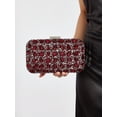 thumbnail image 2 of REMANLAND Women's Satin Evening Clutch with Chain Strap, Red, 2 of 7