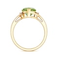 thumbnail image 2 of Rosec Jewels Natural Peridot Heart Engagement Ring 2 Carat (8 mm, AAA Grade) - Womens Peridot Diamond Ring with Bypass Shank, 10K Yellow Gold, US 11.00, 2 of 8