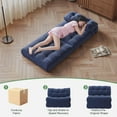 thumbnail image 6 of Soonbuy Folding Sofa Bed, Futon Sofa Bed, Floor Folding Couch for Living Room, Convertible Sleeper Chair with Pillow Foldable Mattress Back Support, Portable Fold Out Couch, Single Corduroy, 6 of 7
