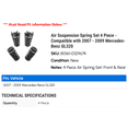 thumbnail image 2 of Air Suspension Spring Set 4 Piece - Compatible with 2007 - 2009 Mercedes-Benz GL320 2008, 2 of 2