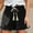 Black, variant on Generic Womens Casual Shorts Pleated Elastic Waist Fringe Drawstring Ruffle Short Solid Color Loose Wide Leg Summer Shorts