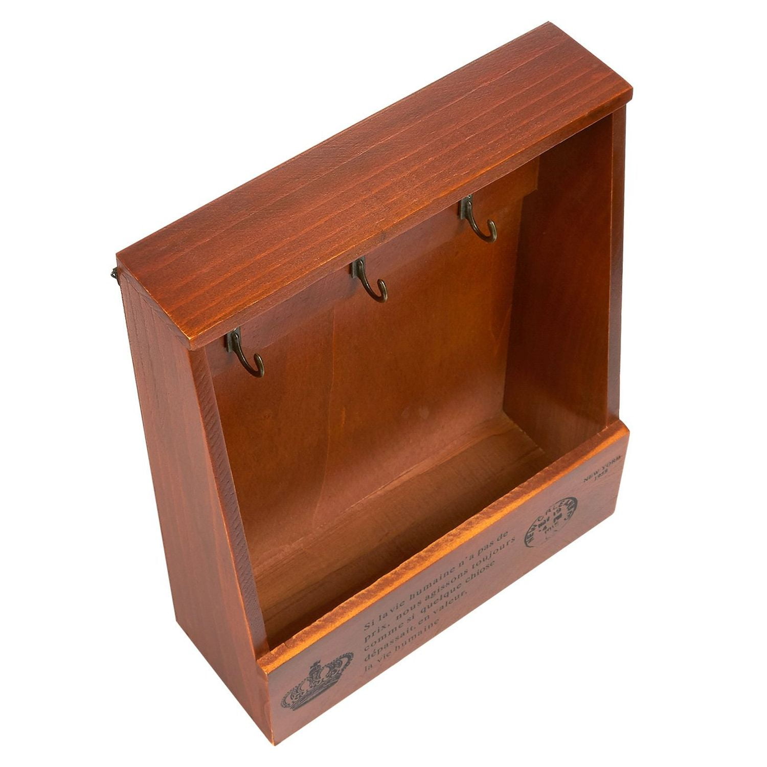 Juvale Key Organizer Key Cabinet Natural Wood Key Storage Cabinet