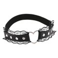 thumbnail image 4 of Personalidad y temperamento Sexy Hermoso Punk Encaje Cuero Muslo Anillo Forma de melocotón Forma de amor Elástico Suave Chica Liga Cinturón, 4 of 6