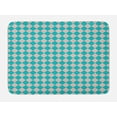 thumbnail image 1 of Geometrical Bath Mat, Vintage Retro 50s 60s Inspired Kitchen Tiles in Diamond Shapes Print, Non-Slip Plush Mat Bathroom Kitchen Laundry Room Decor, 29.5 X 17.5 Inches, Turquoise and Lilac, Ambesonne, 1 of 2