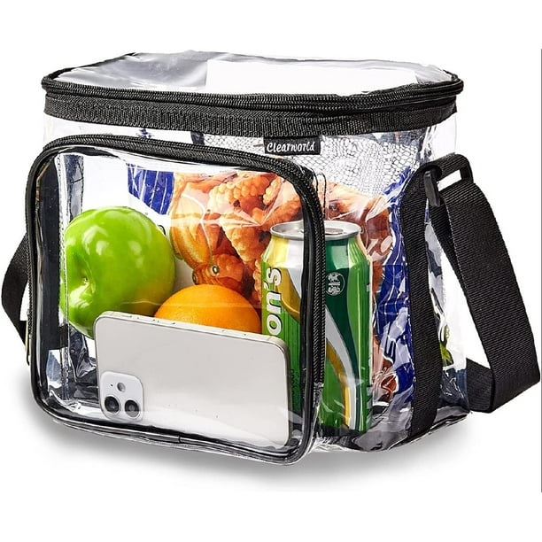 Stadium Approved Clear Lunch Bag,See Through Lunch Box with Adjustable