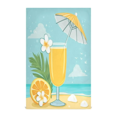 

Kitchen Towel 28x18 Inches x4，Plate Towel Decorative Towel Napkin Tea Towel Tea Towels For Kitchen Dish Cloths & Dish Towels Seaside Orange Juice