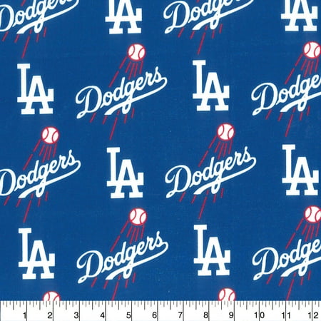 MLB Los Angeles Dodgers 58 100% Cotton Sports Logo Craft Fabric By the Yard Multi-color MLB Los Angeles Dodgers 58 100% Cotton Sports Logo Craft Fabric By the Yard Multi-color