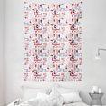thumbnail image 1 of London Tapestry, Sketch Artwork Country British Cultural Collection in Doodle Style, Wall Hanging for Bedroom Living Room Dorm Decor, 60W X 80L Inches, Dark Blue Vermilion White, by Ambesonne, 1 of 2