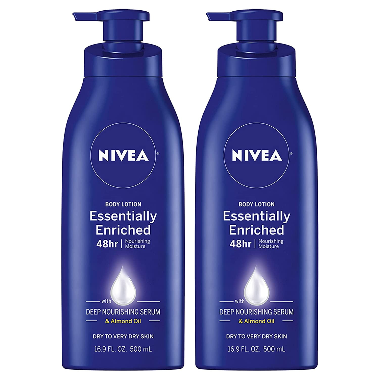 NIVEA Essentially Enriched Body Lotion 16.9 oz (Pack of 2)