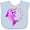Blue, variant on Inktastic Valentine's Day Cute Pink Narwhal with Hearts Boys or Girls Baby Bib