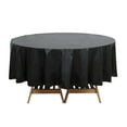 thumbnail image 3 of BalsaCircle 84" Black Round Disposable Plastic Tablecloth Table Affordable Cheap Picnic, 3 of 4