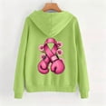 thumbnail image 3 of JOANKDMI Women's Boxing Gloves Pink Ribbon Hoodies Breast Cancer Awareness Graphic Pullover Sweatshirt Long Sleeve Pocket Drawstring Activewear Fight Like a Girl, 3 of 6