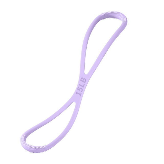 Bande de Résistance 15 LB Bande d'Exercice en Silicone avec Poignées Bande Élastique Extensible pour Femmes Entraînement à Domicile Ensemble de Traversin de Yoga Réparateur Tapis de Yoga et Support pour Mur Traversin de Yoga Sac Rond pour Entraînement Physique Yoga