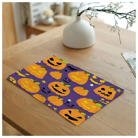 

Wofeyda Halloween Kitchen Decoration Placemat Sunflower Linen Placemat Pumpkin Placemat Deals Of The Day Clearance! Halloween Decorations Outdoor