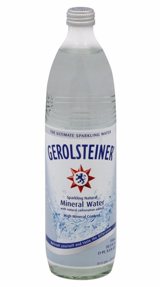 Gerolsteiner Naturally Sparkling Mineral Water, 0.75LGLASS 25.3 oz