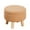 Champagne, variant on Tcbosik 13" Round Teddy Velvet Ottoman Footstool with Stable Wood Legs, Soft Upholstered Small Stool for Living Room Bedroom, Multi-Functional Storage Seat & Footrest, Easy Assembly, Brilliant Yellow