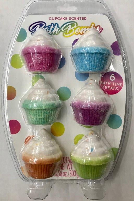 6pk Cupcake Bath Bombs Party Favors