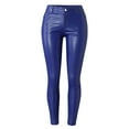 thumbnail image 7 of UJNDER Women's Workout Leggings Fitness High Waist Solid Color Slim Pants for Training Blue XXL, 7 of 7
