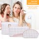 thumbnail image 1 of Bolsa de cosméticos de 3 piezas con cierre de cremallera, bolsa de maquillaje de viaje de tweed, color blanco para mujeres y niñas Ygjytge Para estrenar, 1 of 8