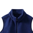 thumbnail image 4 of Edvintorg Fleece Vest Girls Solid Color Sleeveless Zip up Jacket Fall Winter Stand Collar Loose Casual Outerwear with Pocket Teen Girl Clothes Size 3-15, 4 of 5