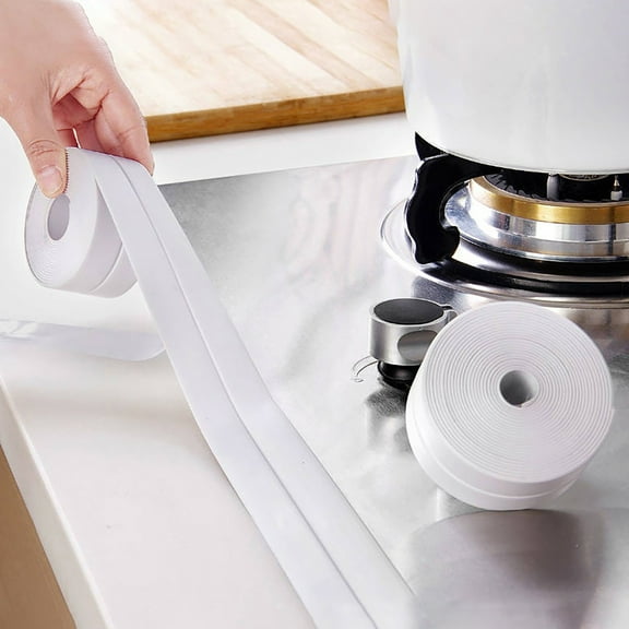 Caulk Tape,Toilet Caulk Strip,Decorative White Caulk Tape Caulking Tape Self-Adhesive Waterproof Sealing Tape,Professional Seam Strips,Toilet Base Sealer Strip Toilet Caulk Strips, 3.15x1.18"