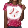 thumbnail image 1 of Camisas de Mujer Casual Impreso Cuello Redondo Manga Corta Superior, Blusa de Moda para Uso Diario Y de Fiesta, 1 of 4