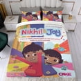 thumbnail image 4 of Nikhil y Jay Conjunto de sábanas temático, trío de piezas, cómodo y amigable con la piel, diseño único, regalo de decoración para el hogar para familiares, amigos y fans,135cm *200cm, 4 of 6