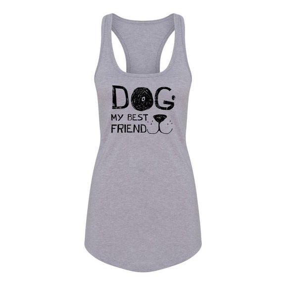Dog. My Best Friend Quote Tank Women -Image by Shutterstock, Female Small