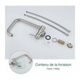 thumbnail image 3 of Grifo de níquel cepillado, construcción de acero inoxidable, funcionamiento silencioso, fácil montaje con instrucciones detalladas, accesorios completos incluidos, 3 of 5