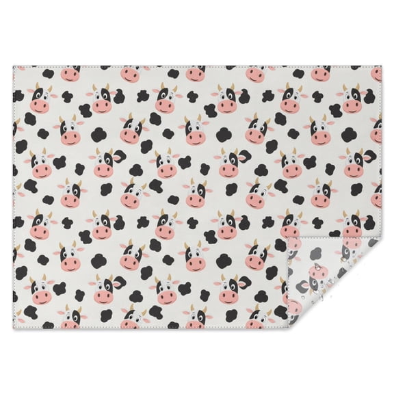 Beige Cow Spot Pattern Rectangle Tablecloth 60"x84",Waterproof Polyester Rectangle Table Cloth, Wipeable Spillproof Polyester Tablecloth for Dining, Camping, Indoor and Outdoor
