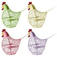 thumbnail image 5 of CQCYD under $5 4Pcs Egg Basket, Iron Wire Egg Storage Basket, Kitchen Chicken Shape Egg Holder Countertop Decor, Rustic Farmhouse Fruit Vegetable Basket, Lockable Hanging Pantry Storage, 5 of 9