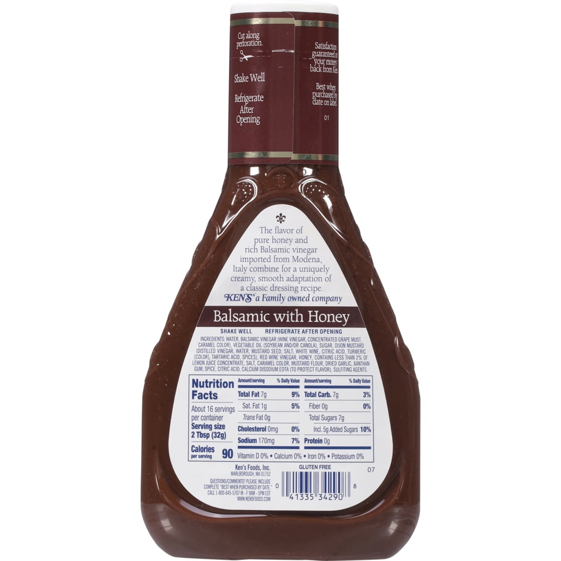 (3 pack) Ken's Steak House® Balsamic with Honey Salad Dressing 16 fl oz