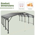 thumbnail image 3 of Walsunny 20X20 FT Carport, Outdoor Heavy Duty Carport Canopy with Galvanized Steel Roof, Metal Carport Extra Large Garage Car Storage Shelter, 3 of 9